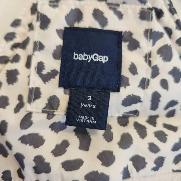 Baby Gap 3-Year-Old Snow Bib Overalls Leopard Print Fleece Winter Cute Comy Cozy - Picture 7 of 12